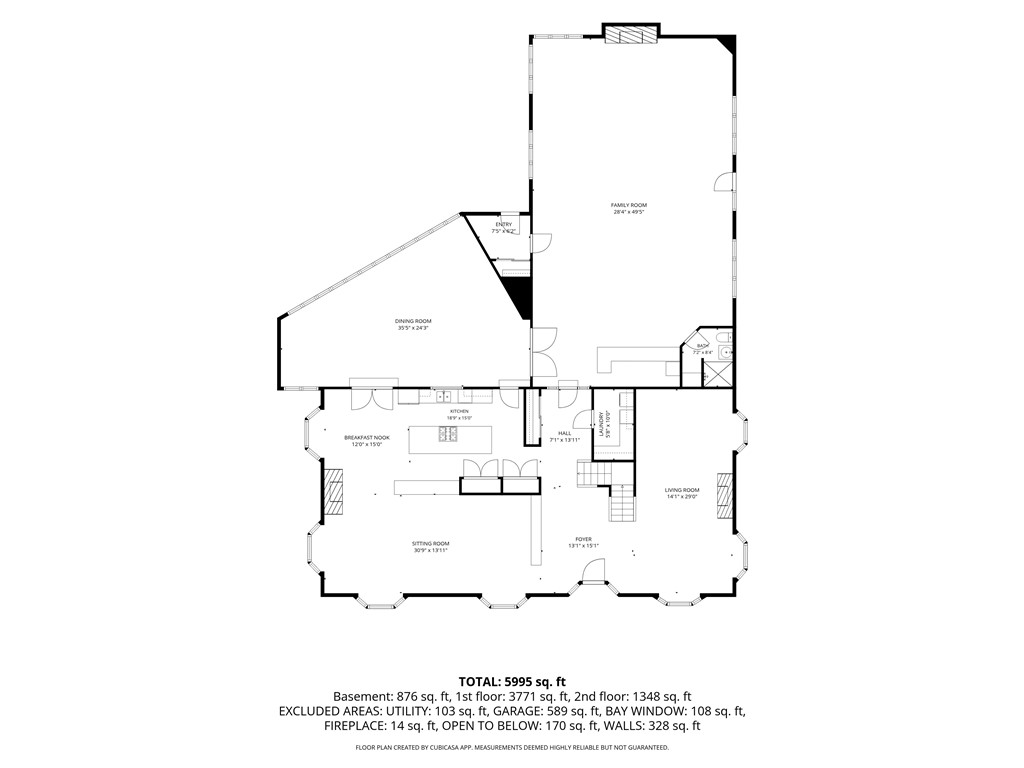 4005 County Line Road Walworth, NY 14502 - Photo 49 of 50 Main floor floor plan with approximate measurement