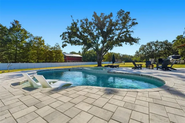 a view of a backyard with plants