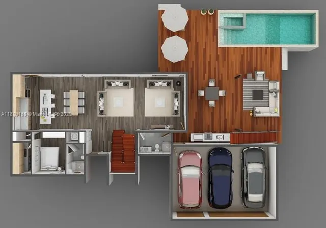 view of living room and washer dryer