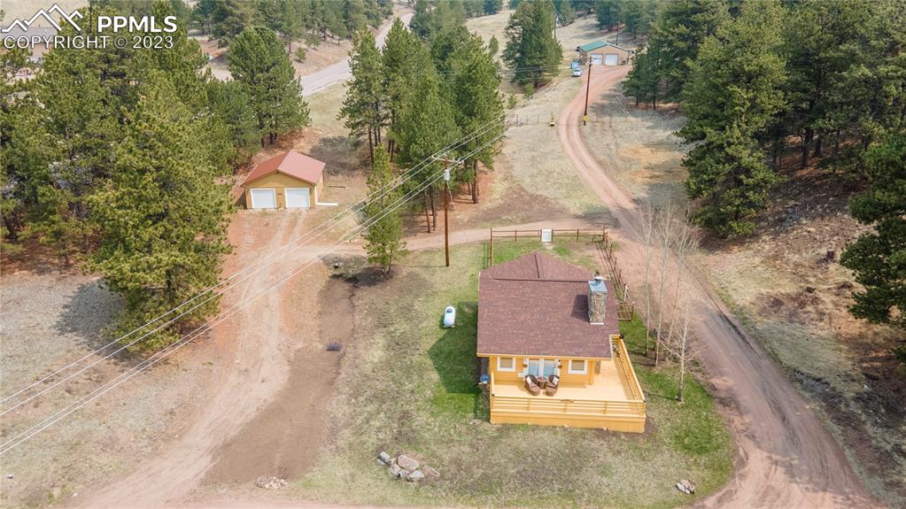 93 Water Street Guffey, CO 80820 - Photo 17 of 23 an aerial view of a house with a yard