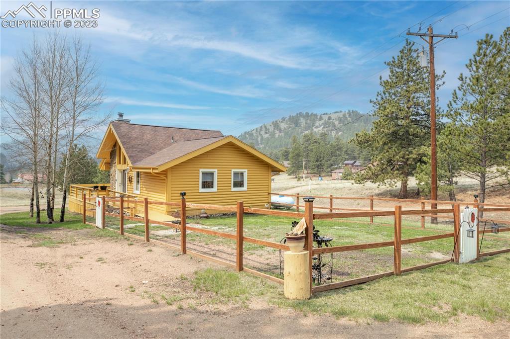 93 Water Street Guffey, CO 80820 - Photo 22 of 23 a view of a house with a yard covered in snow