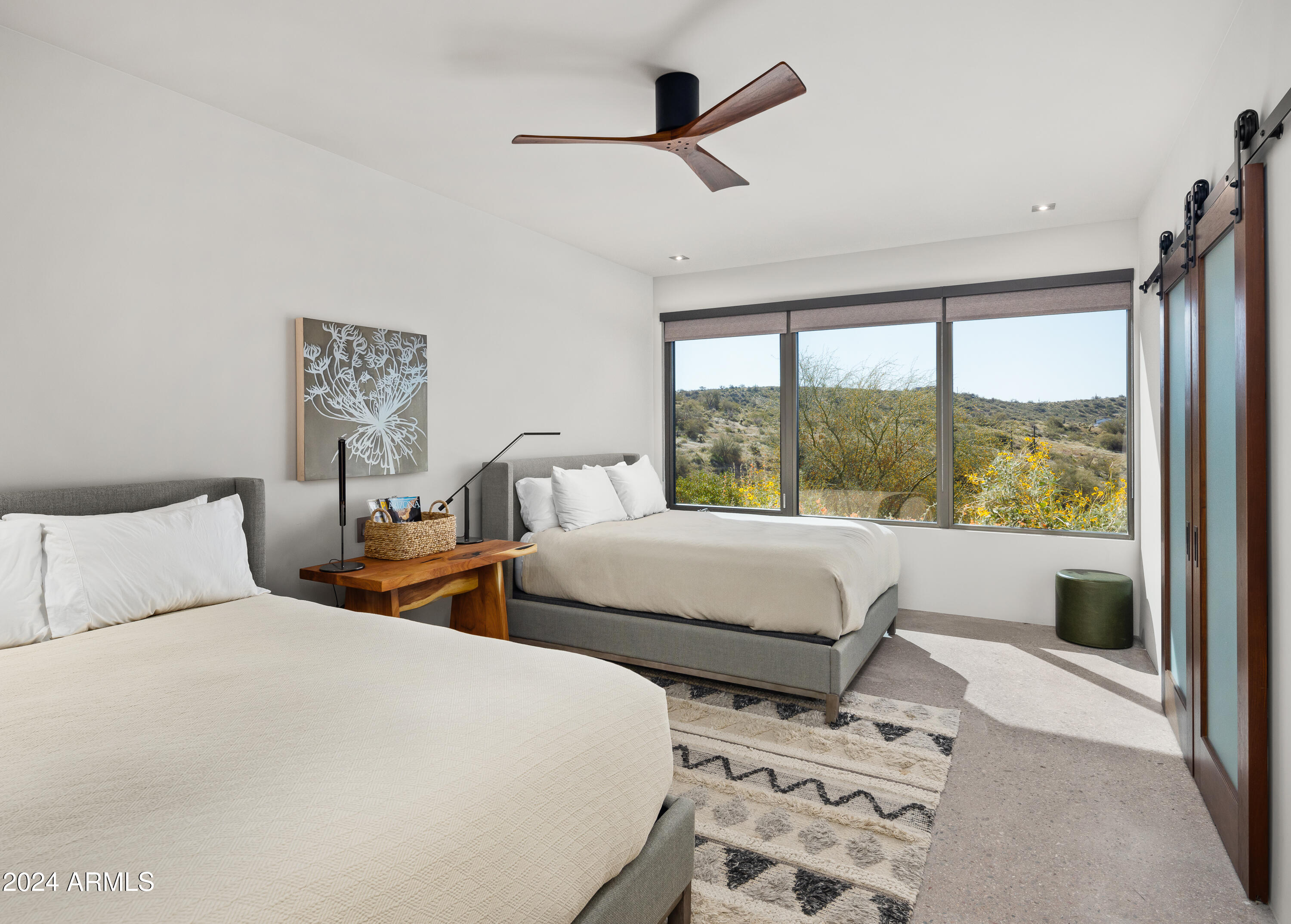 15212 North Sandy Blf Road Fort McDowell, AZ 85264 - Photo 29 of 66 a bedroom with two beds and a large window