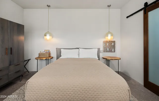 a outdoor space with furniture and city view