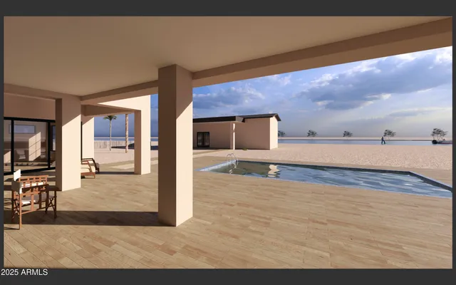 a kitchen with a sink and a potted plant