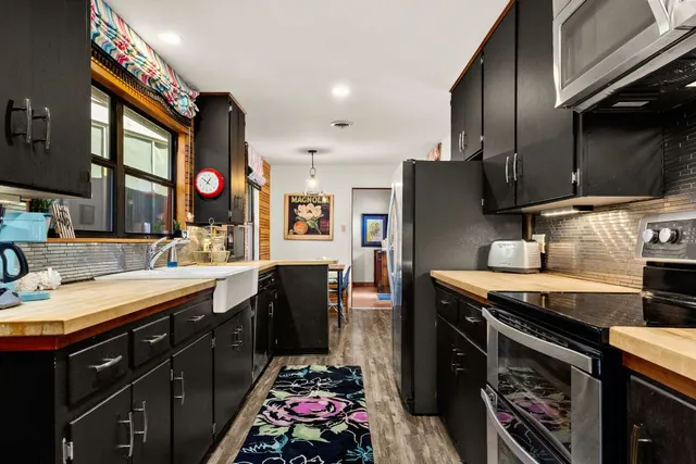 an aerial view of multiple house