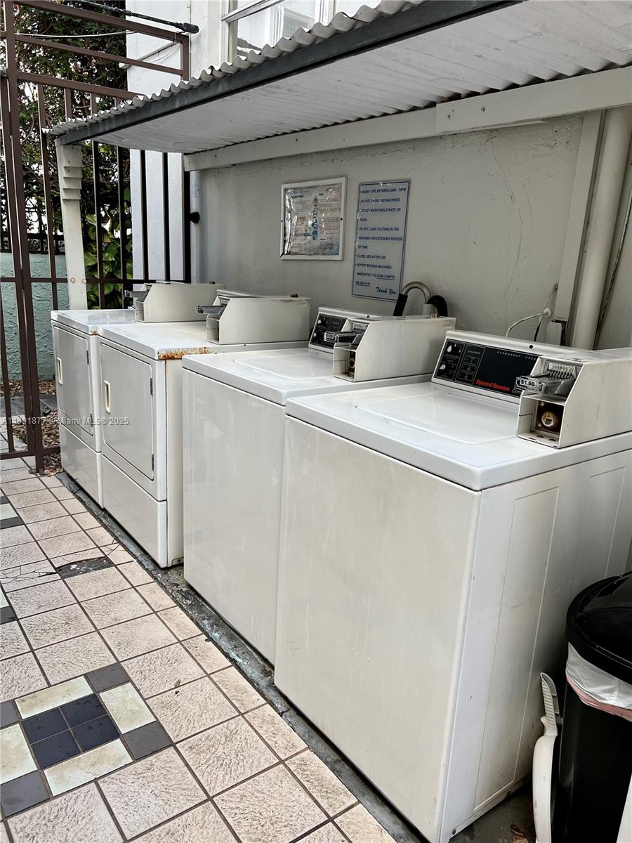 1141 Meridian Avenue, Unit 6 Miami Beach, FL 33139 - Photo 11 of 11 a bathroom with a sink and a washing machine