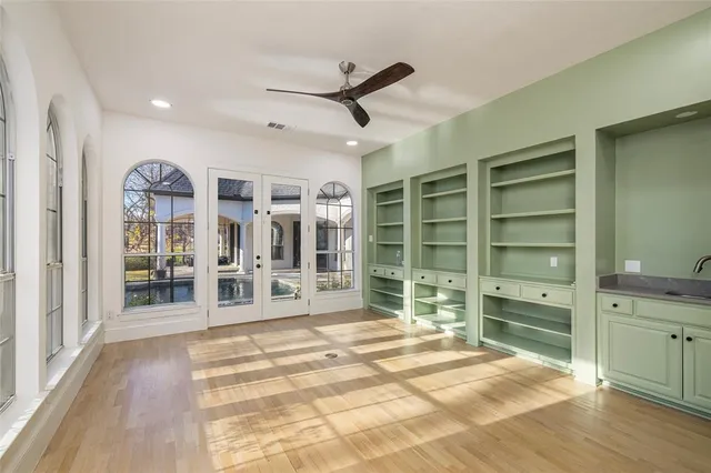 a room with furniture and a window