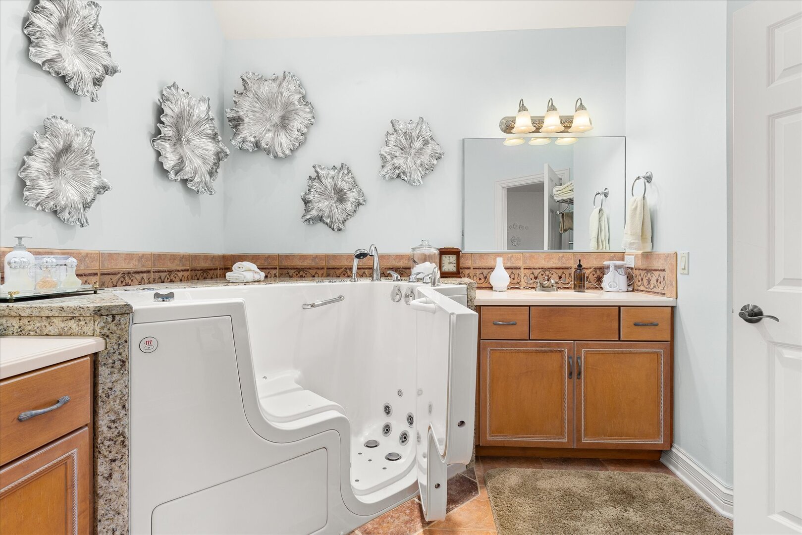 1330 Airport Road Morris, IL 60450 - Photo 19 of 53 a bathroom with a sink a toilet and a mirror