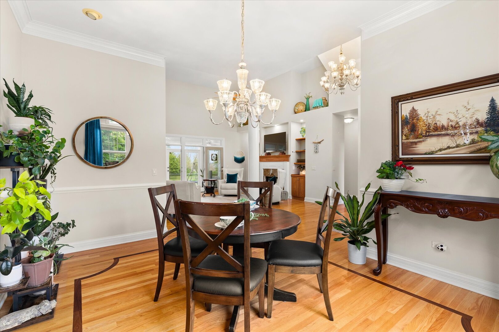 1330 Airport Road Morris, IL 60450 - Photo 7 of 53 a view of a dining room with furniture and chandelier