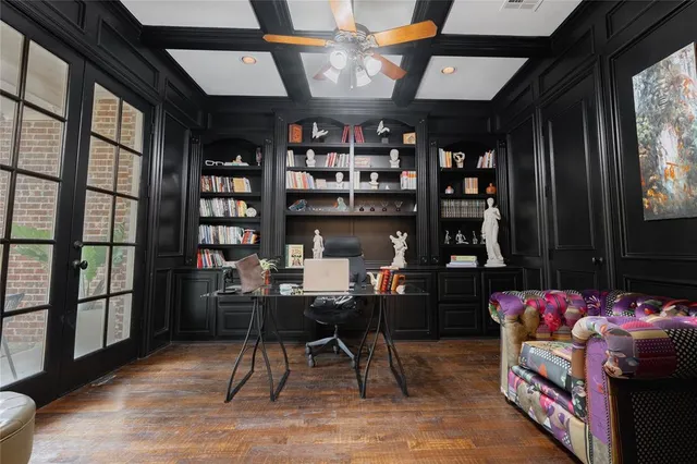 a view of a workspace with furniture