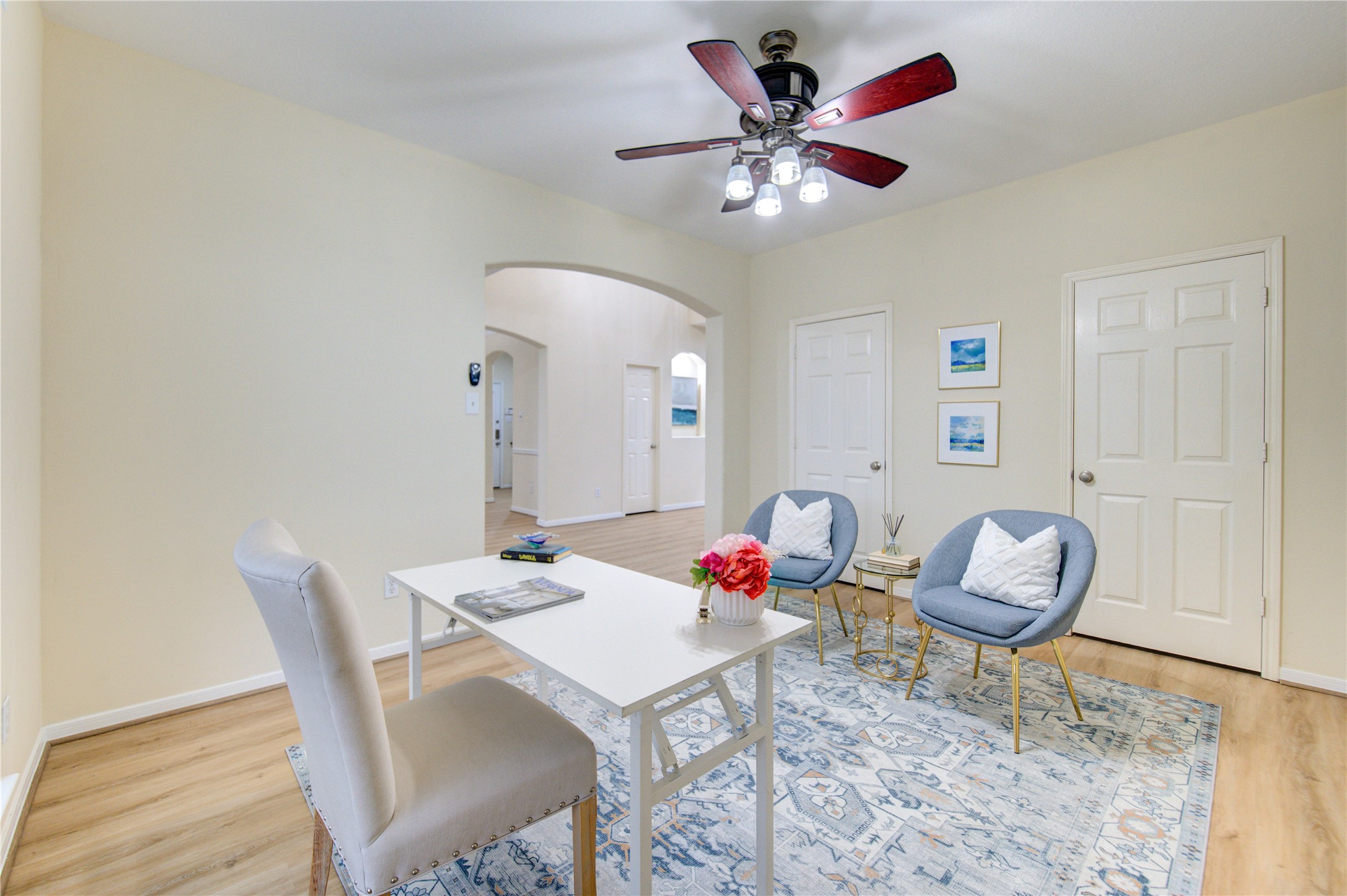 2327 Centerbrook Lane Katy, TX 77450 - Photo 4 of 47 a view of a dining room with furniture and wooden floor