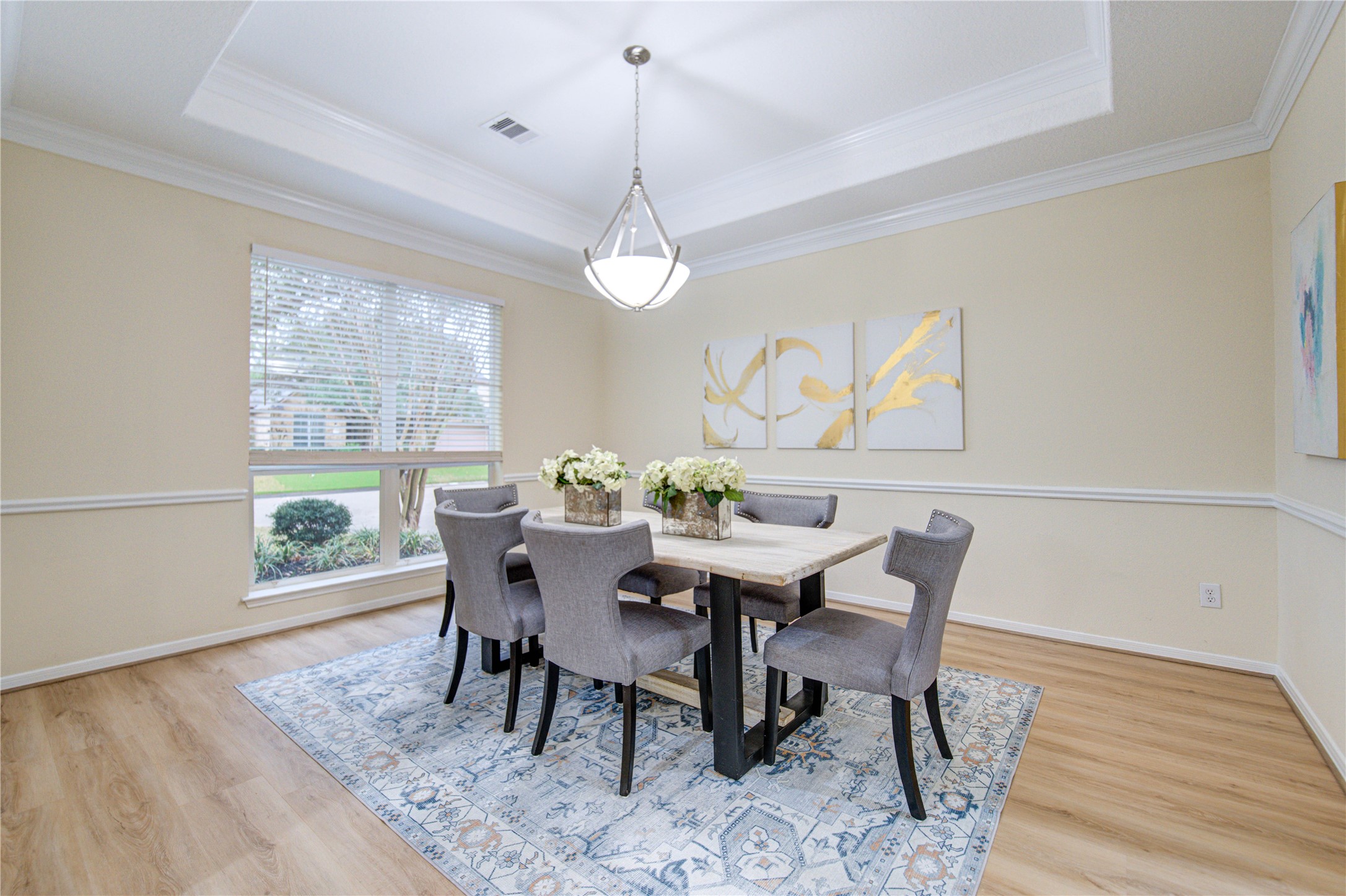 2327 Centerbrook Lane Katy, TX 77450 - Photo 7 of 47 a view of a dining room with furniture window and wooden floor