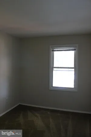 a view of a small space with a window