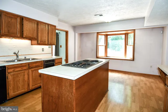 a kitchen with stainless steel appliances granite countertop a stove a sink dishwasher and a refrigerator
