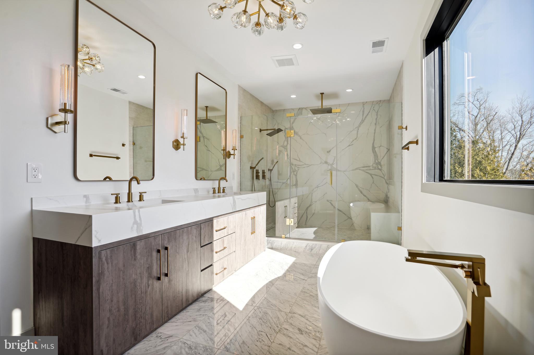 1807 Franklin Avenue McLean, VA 22101 - Photo 25 of 57 Custom-designed vanity, bathing w/ sky view