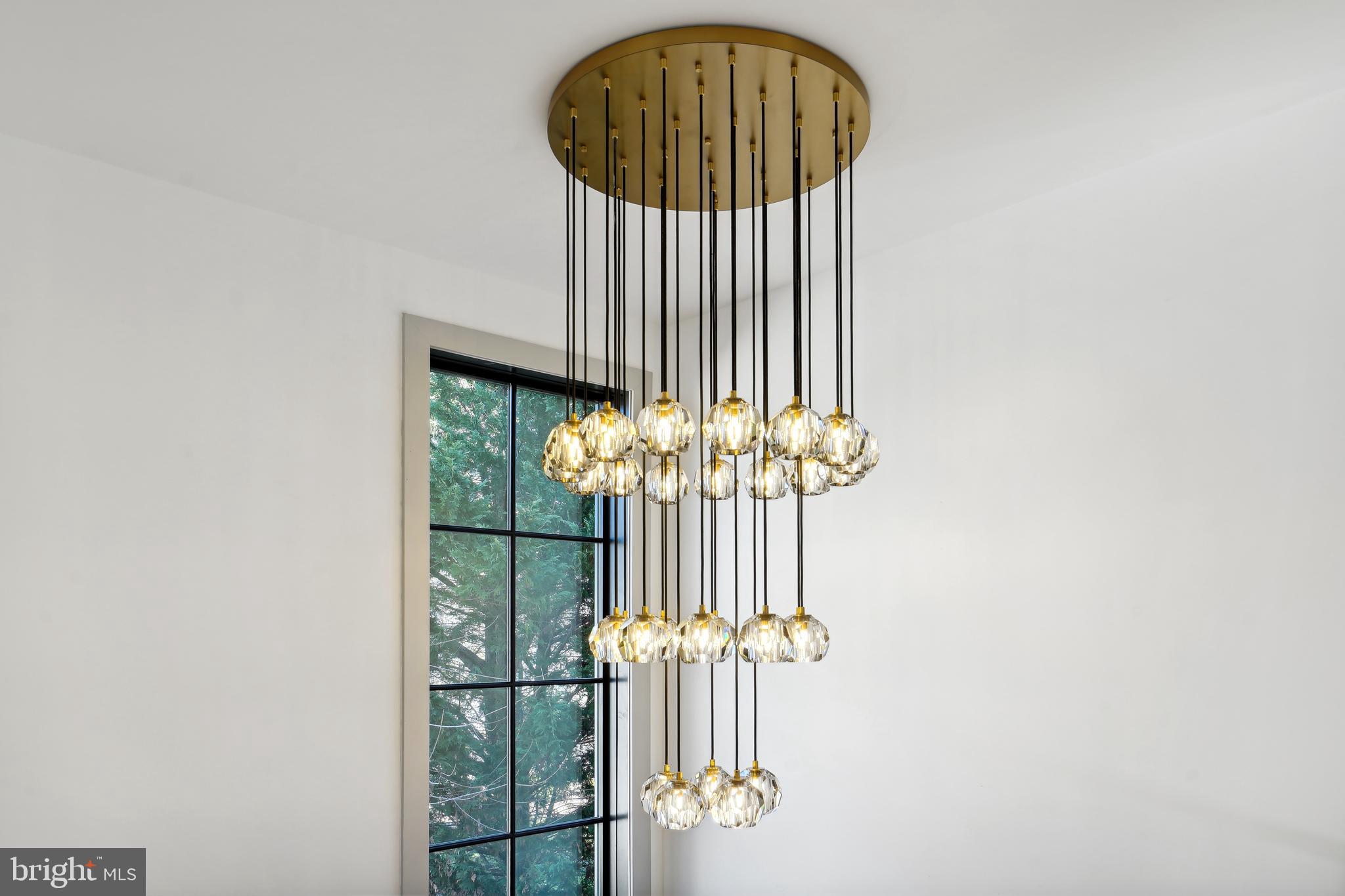 1807 Franklin Avenue McLean, VA 22101 - Photo 33 of 57 Elegant Stair Chandelier with Amber Crystals