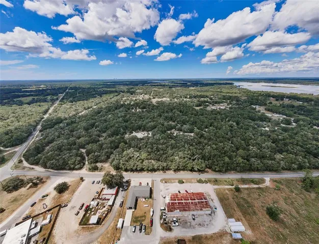 a view of a lake in the background