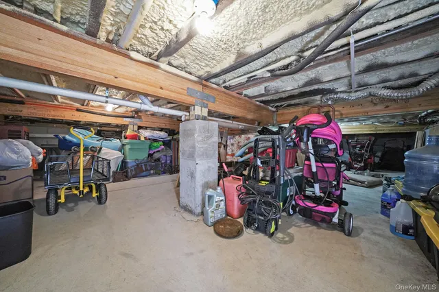 a view of a garage with a bike