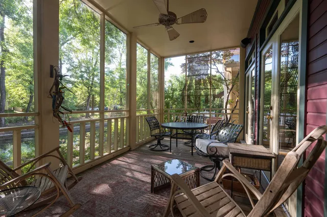a outdoor space with chairs