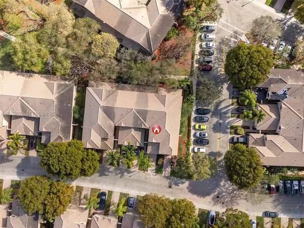 an aerial view of multiple house
