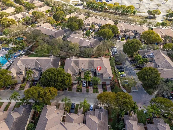 an aerial view of a houses