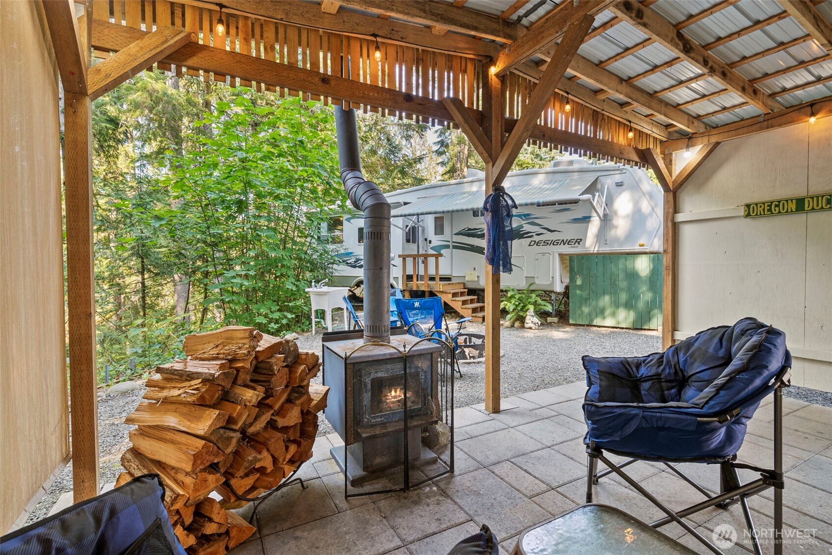 560 North Beacon Point Loop North Lilliwaup, WA 98555 - Photo 17 of 40 a patio with patio area