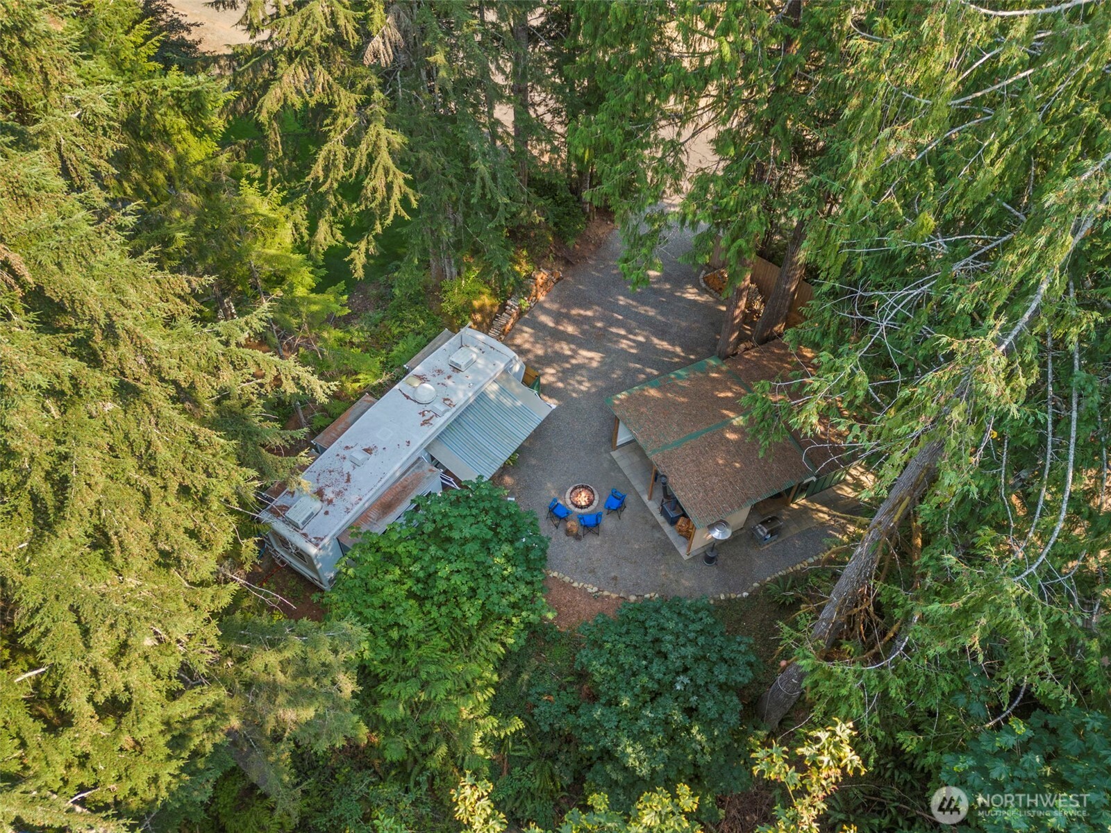 560 North Beacon Point Loop North Lilliwaup, WA 98555 - Photo 31 of 40 an aerial view of residential house with outdoor space