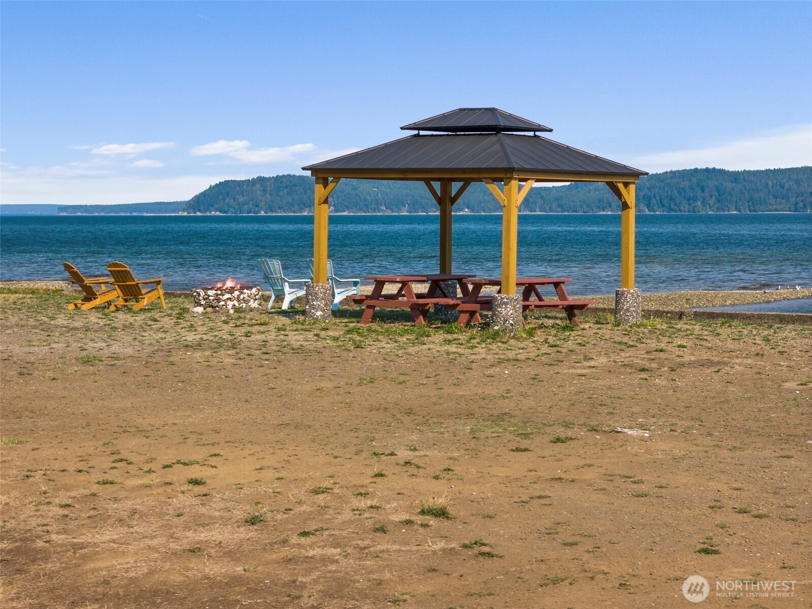 560 North Beacon Point Loop North Lilliwaup, WA 98555 - Photo 36 of 40 a view of a terrace with chairs