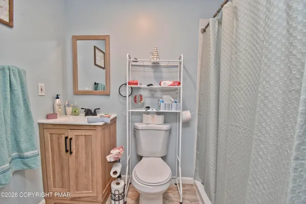 a view of a deck with furniture