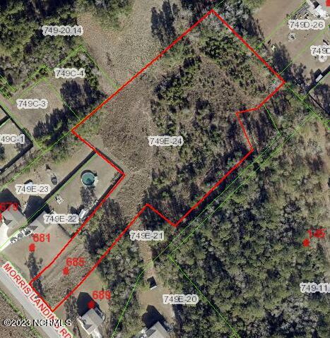 685 Morris Landing Road Holly Ridge, NC 28445 - Photo 2 of 2 GIS Aerial