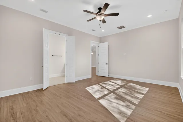 an empty room with a window