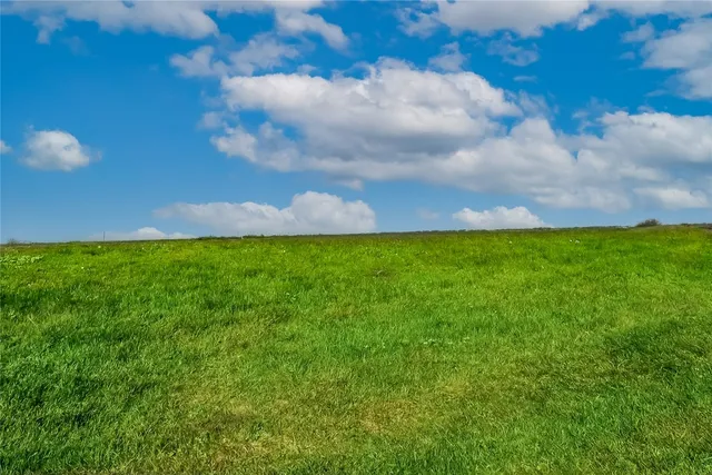 a view of a big yard with a house
