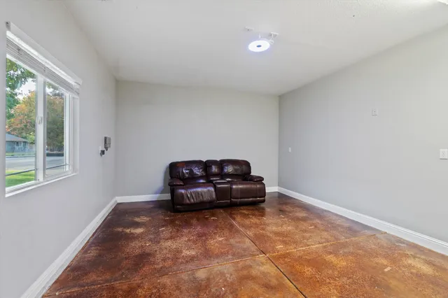 a car parked in a room