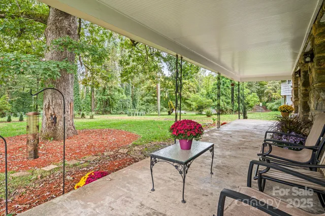 a house view with a garden space
