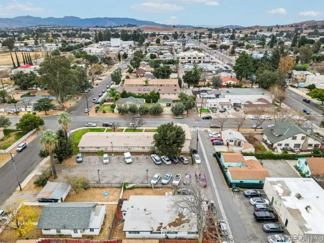 an aerial view of a city