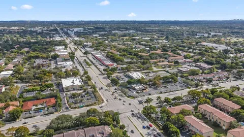 an aerial view of multiple house