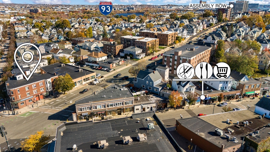 493 Broadway, Unit 2 Somerville, MA 02145 - Photo 23 of 24 an aerial view of a city