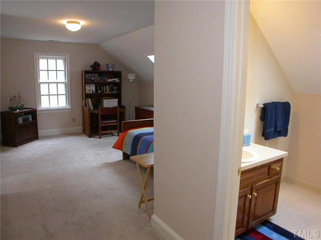 10769 Trego Trail Raleigh, NC 27614 - Photo 17 of 25 Private 3rd floor bedroom with full bathroom, good closet space. Plus plenty of unfinished storage on the 3rd floor. Bedroom