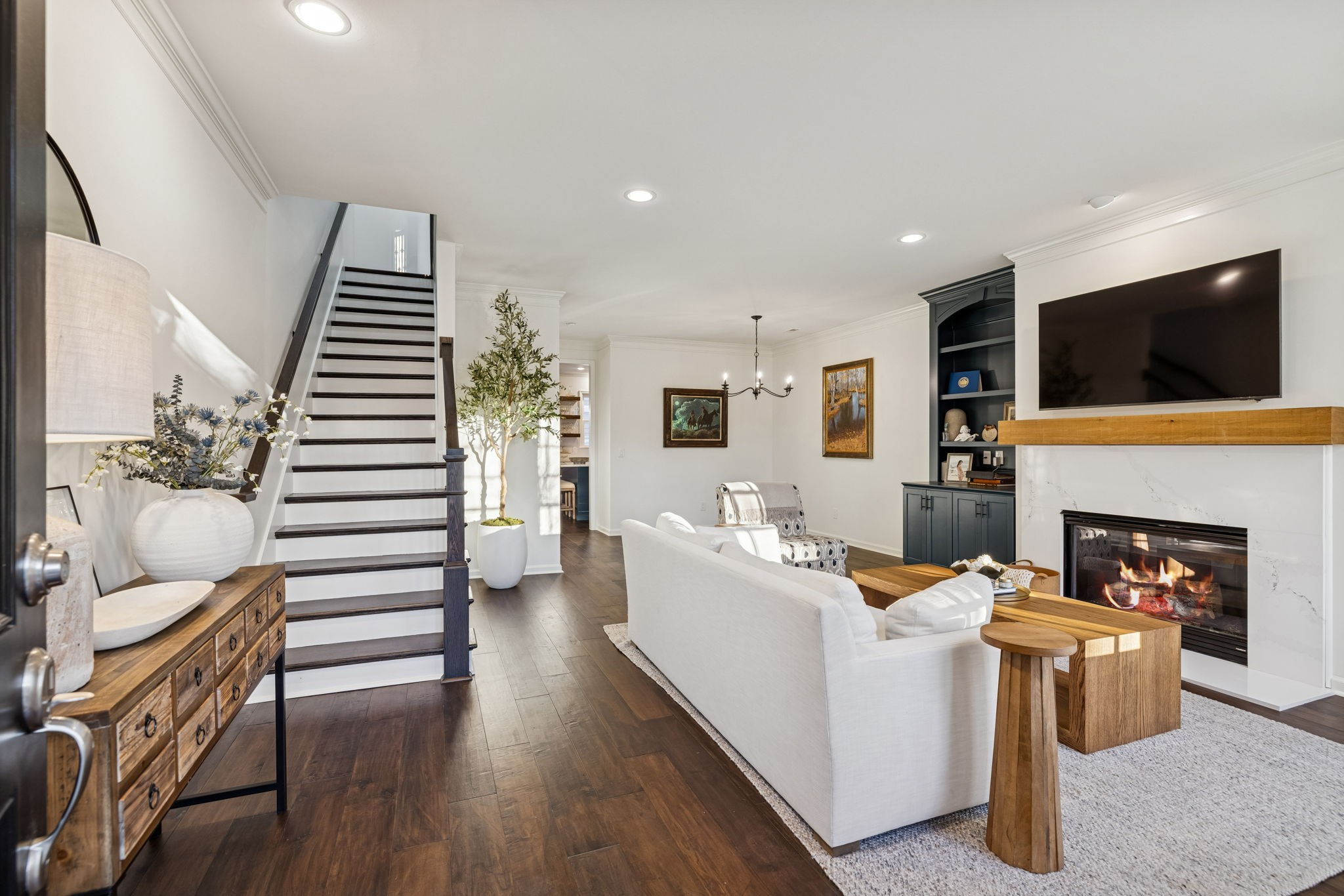 102 Pearl Street Franklin, TN 37064 - Photo 3 of 71 a living room with furniture fireplace and flat screen tv