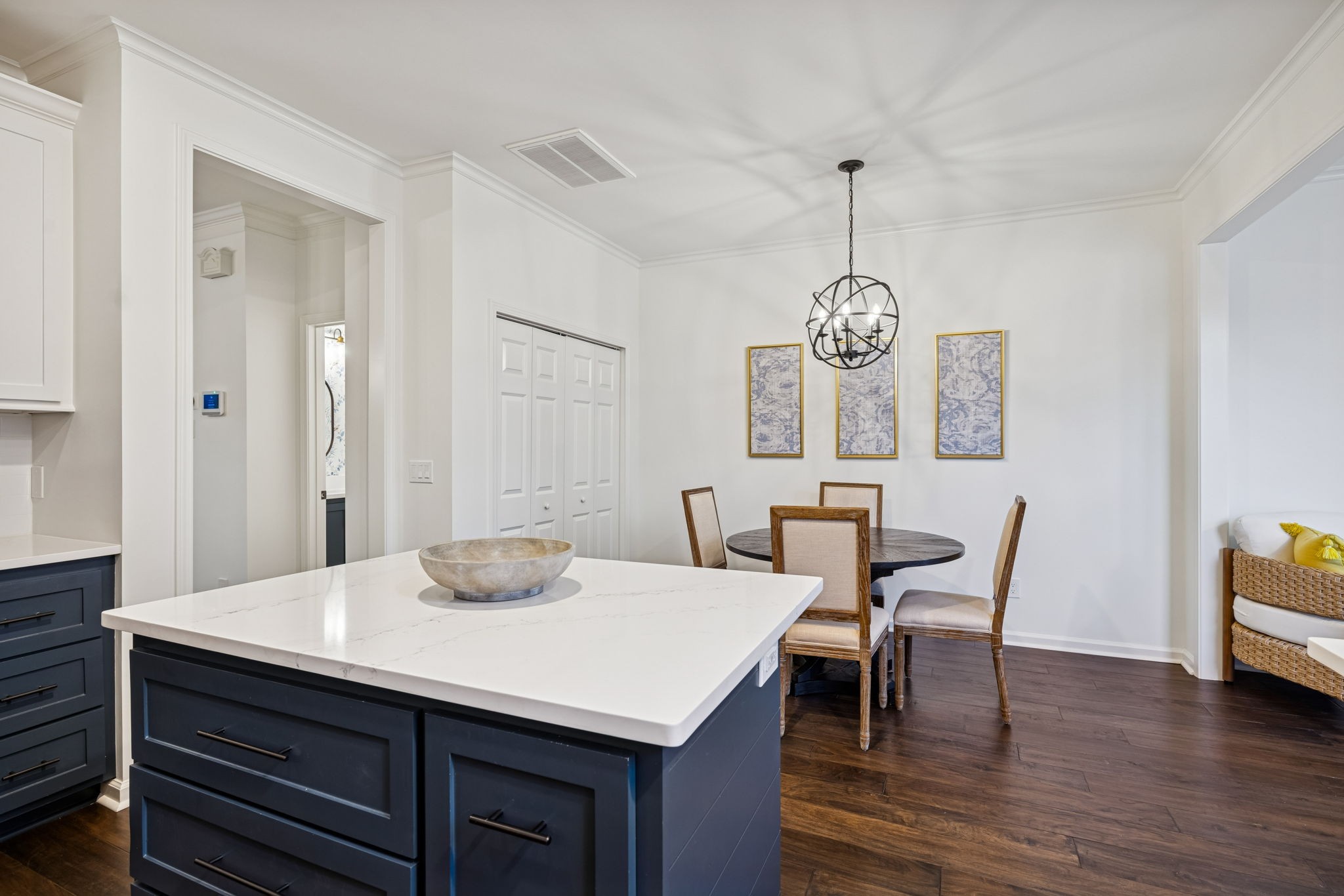 102 Pearl Street Franklin, TN 37064 - Photo 35 of 71 a view of a dining room with furniture wooden floor and chandelier