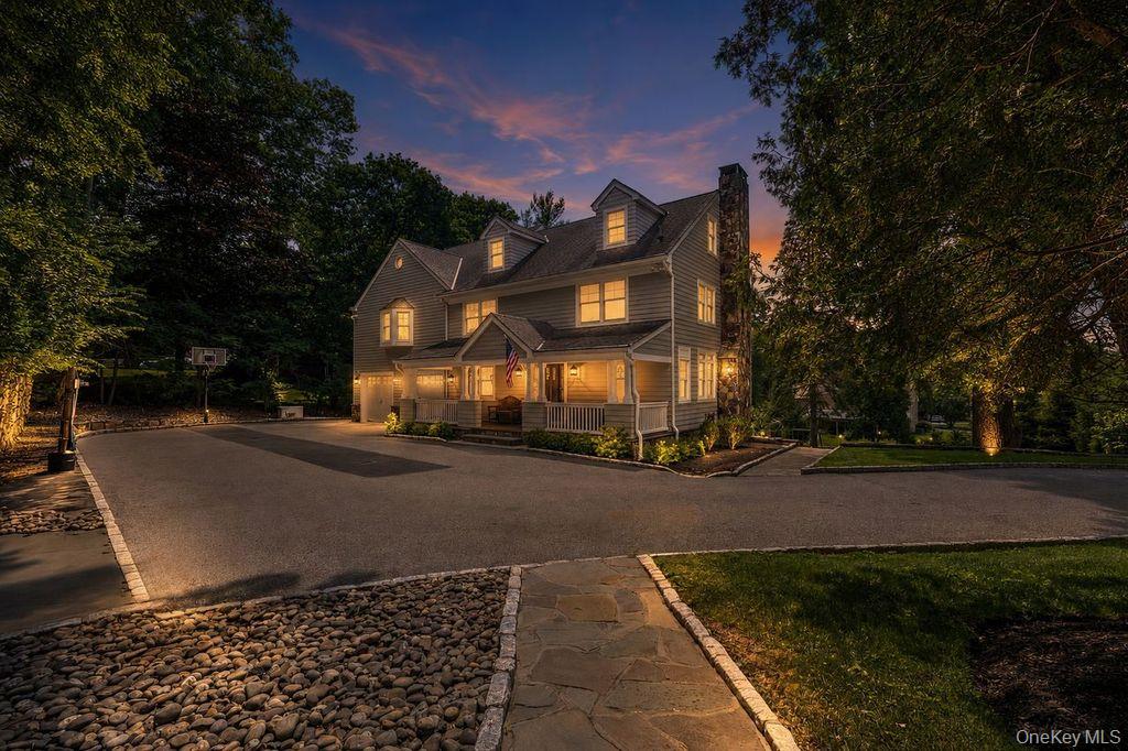 55 Harris Road Katonah, NY 10536 - Photo 3 of 50 Front of House and Driveway at Night