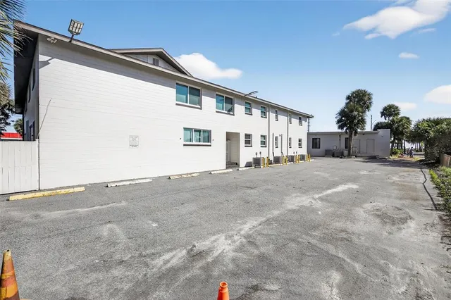 a view of a house with a outdoor space