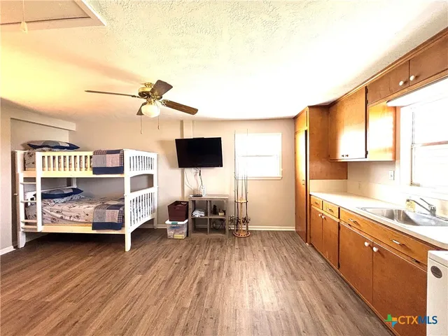 a view of an ocean with beach