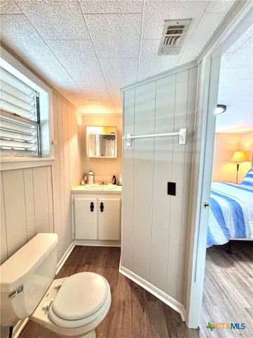 a view of a gym with wooden roof