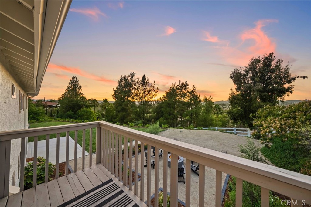 40221 Paseo Sereno Temecula, CA 92591 - Photo 23 of 45 a view of a balcony with wooden fence and floor