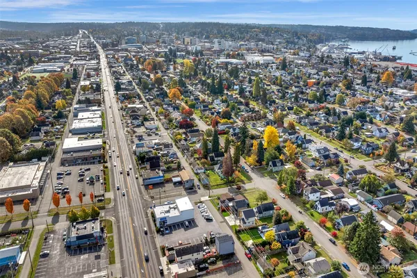 an aerial view of city