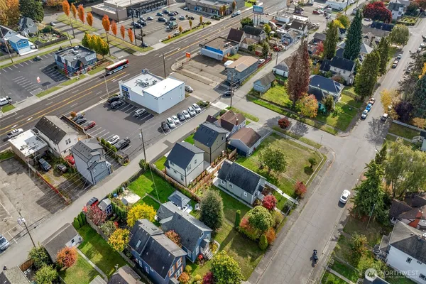 an aerial view of a city