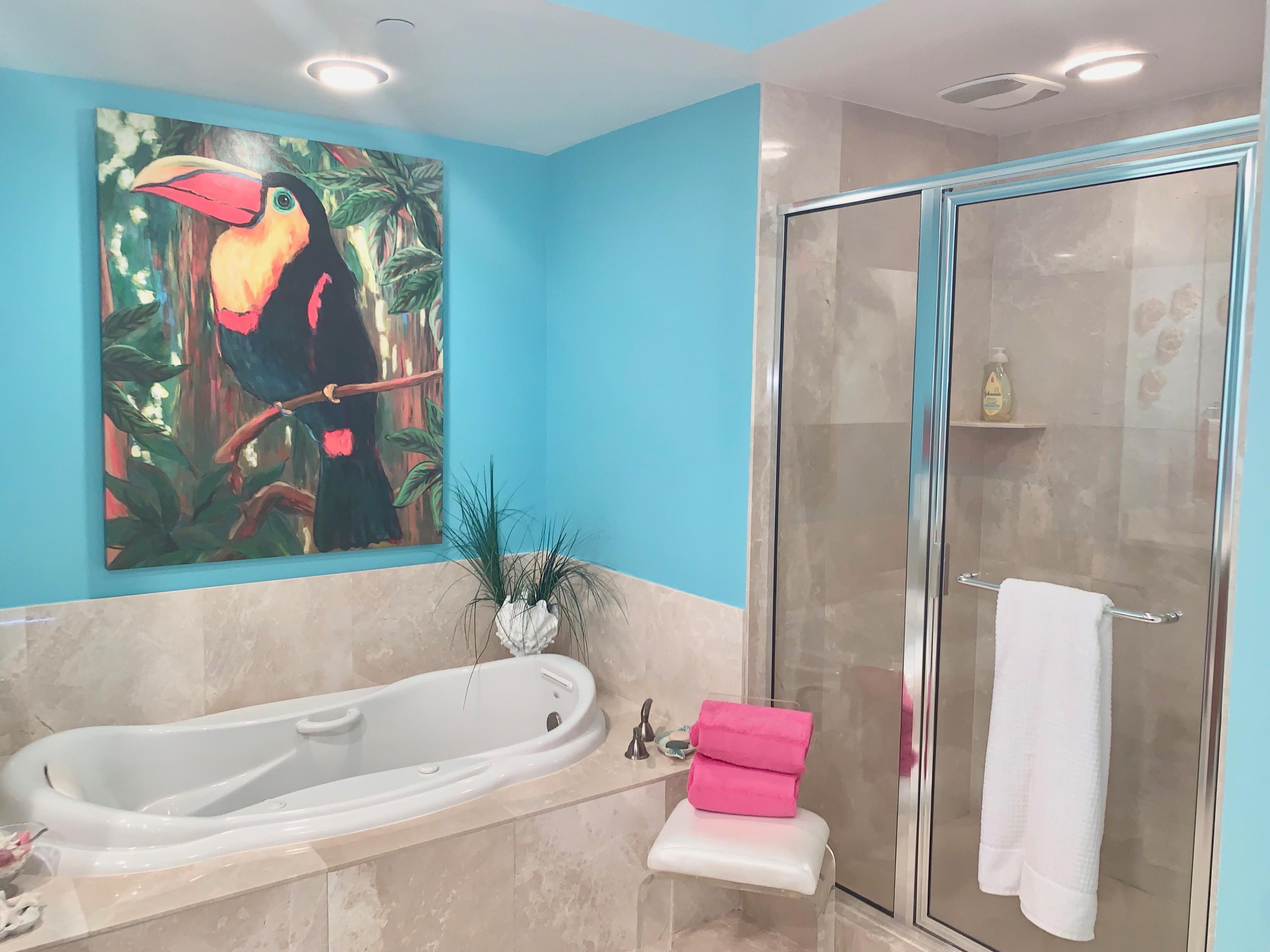 2640 Lake Shore Drive, Unit 2016 Riviera Beach, FL 33404 - Photo 22 of 50 MASTER BATH AND WALK IN SHOWER
