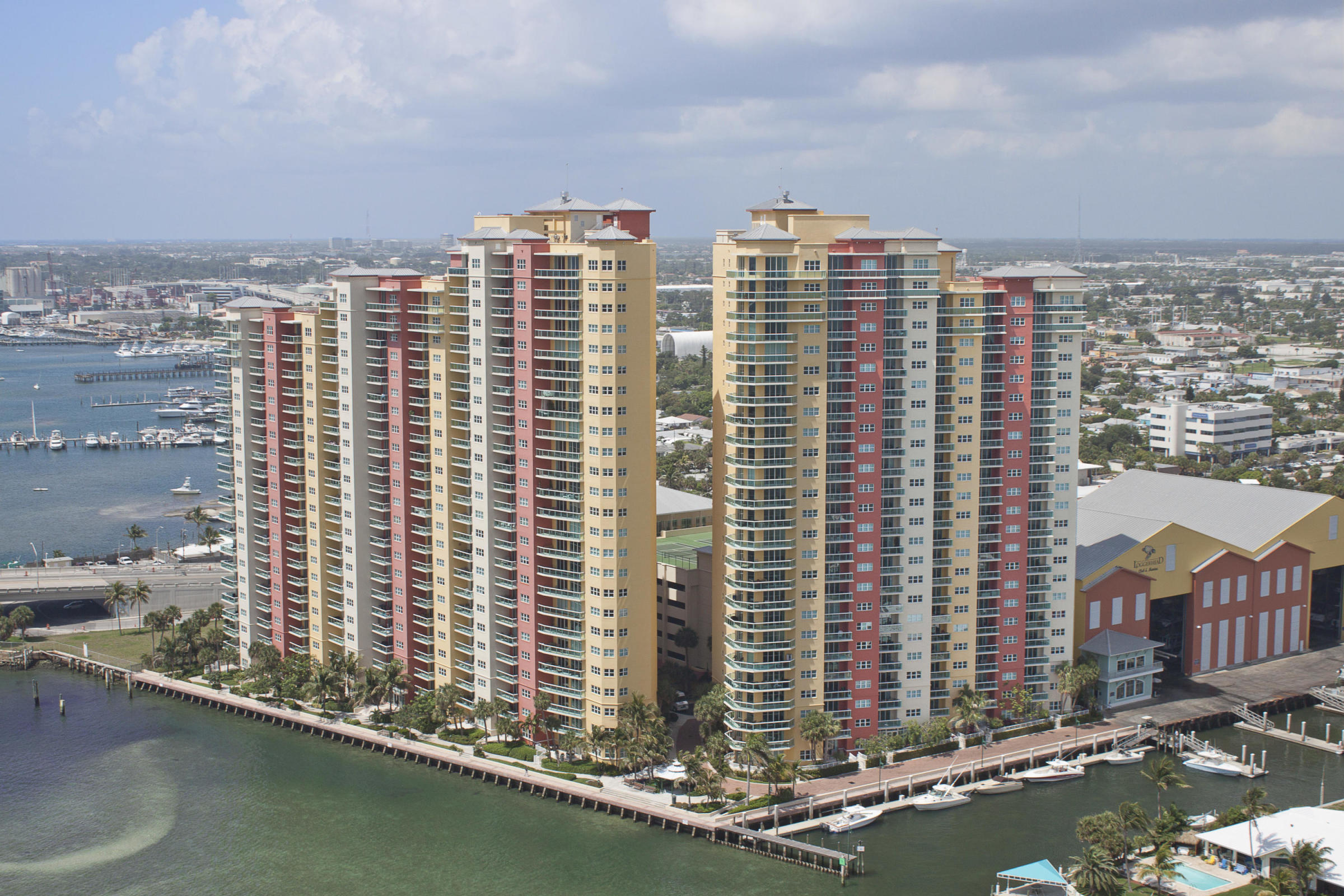 2640 Lake Shore Drive, Unit 2016 Riviera Beach, FL 33404 - Photo 47 of 50 AERIAL MARINA GRANDE TOWERS