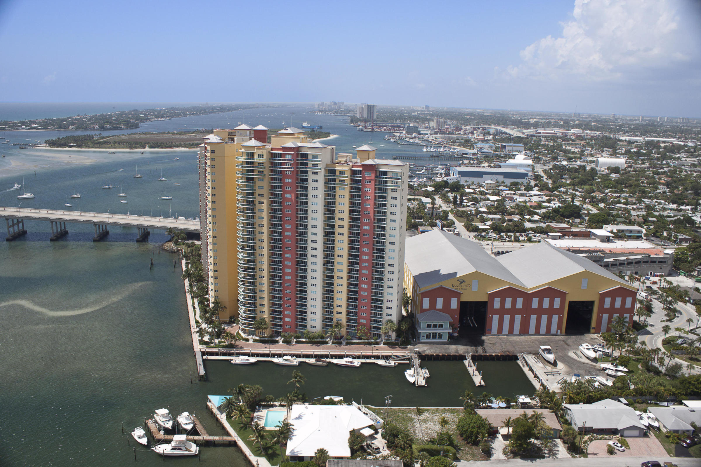 2640 Lake Shore Drive, Unit 2016 Riviera Beach, FL 33404 - Photo 48 of 50 AERIAL OF MARINA ADJACENT TO PROPERTY